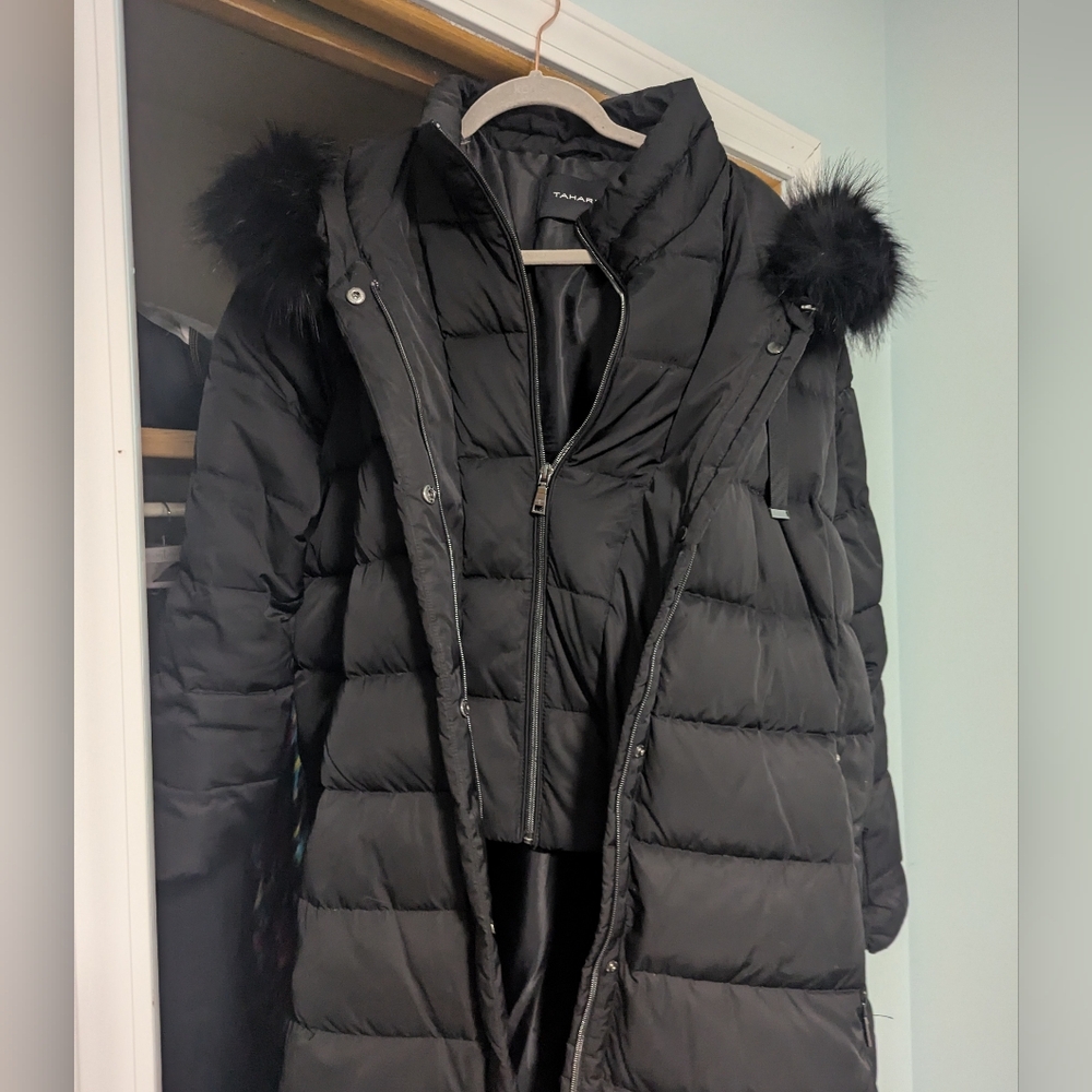 Long Black Tahari Winter Coat XXL